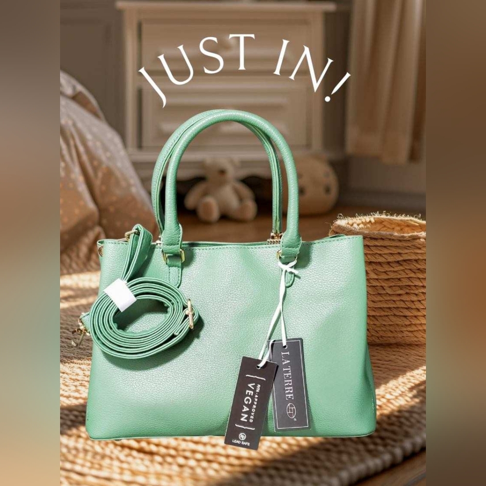 La Terre Vegan Mint Tote Bag - Picture 4 of 4
